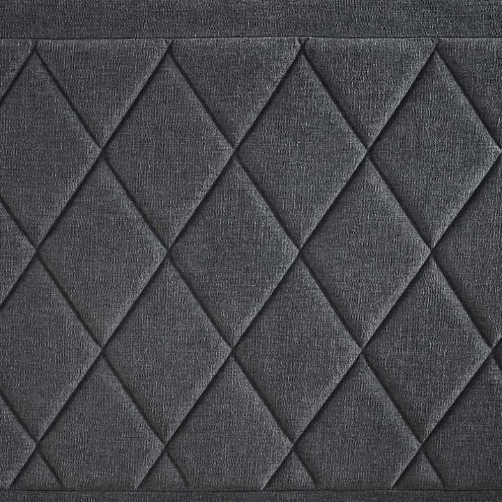 Viv Charcoal Diamond Tufted Queen Bed Frame