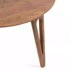 Walnut Brown Mango Wood Round Kershaw Coffee Table