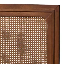 Walnut Brown Rattan Amelia Queen Bed