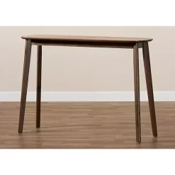 Walnut Brown Wood Frame Splayed Legs Console