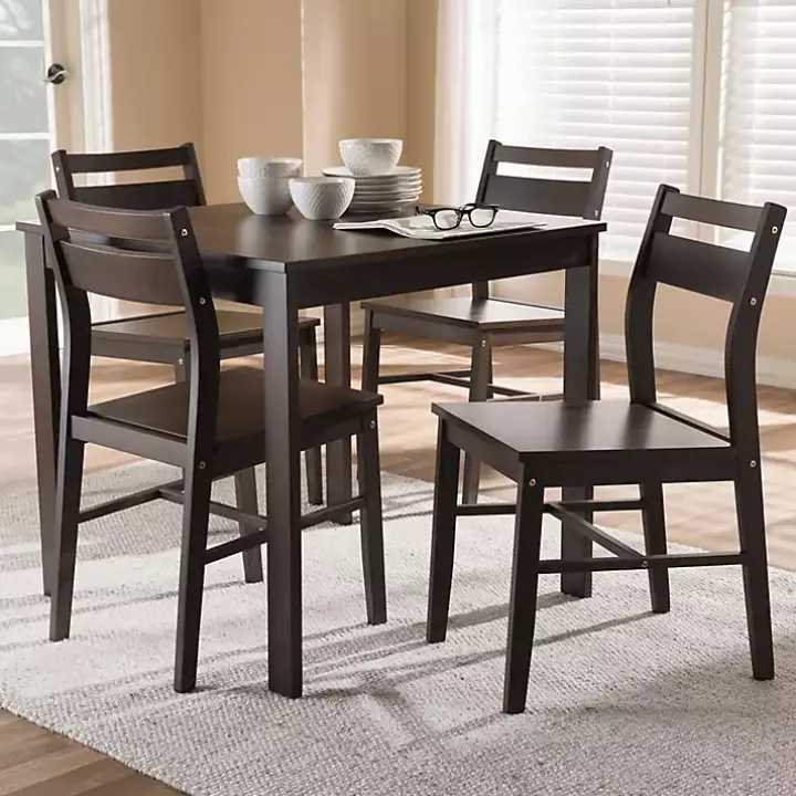 Walnut Contemporary Wood 5-pc. Dining Set