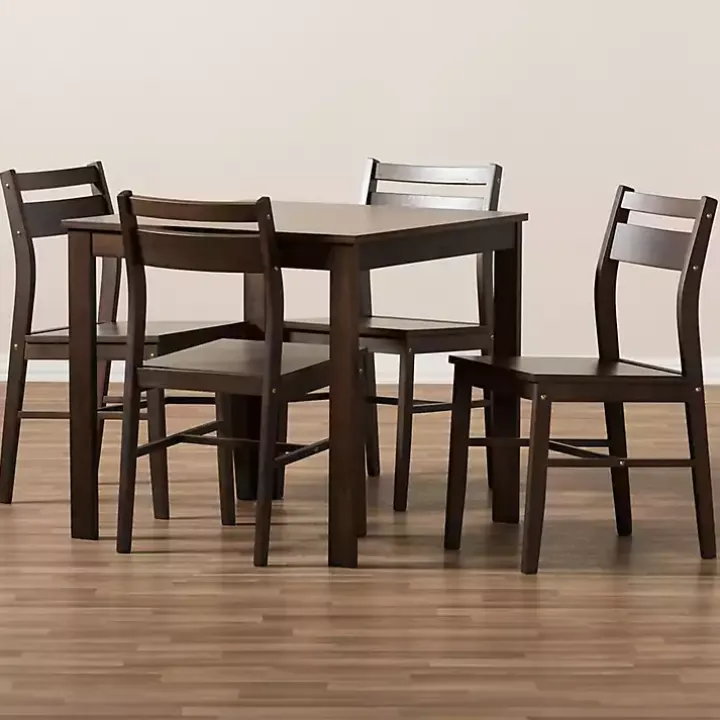 Walnut Contemporary Wood 5-pc. Dining Set