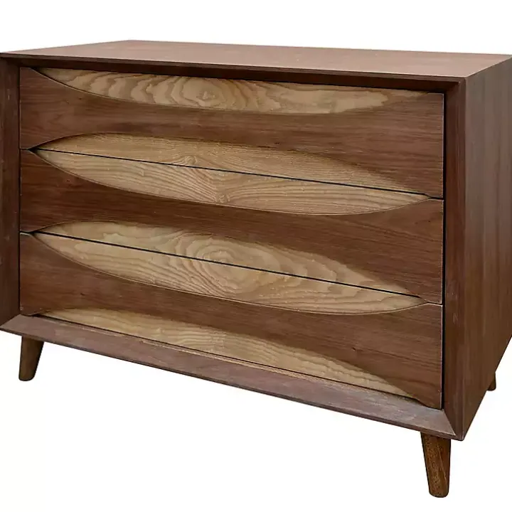 Walnut Kylie 3-Drawer Chest