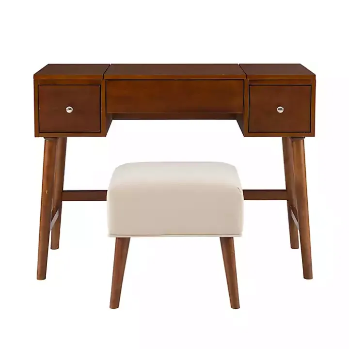 Walnut Viola Flip-Top 2-pc. Vanity Set