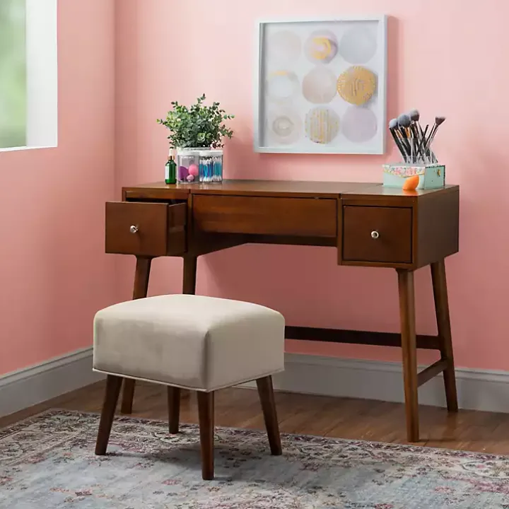 Walnut Viola Flip-Top 2-pc. Vanity Set