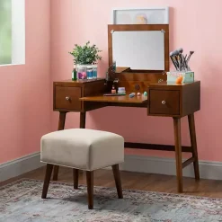 Walnut Viola Flip-Top 2-pc. Vanity Set