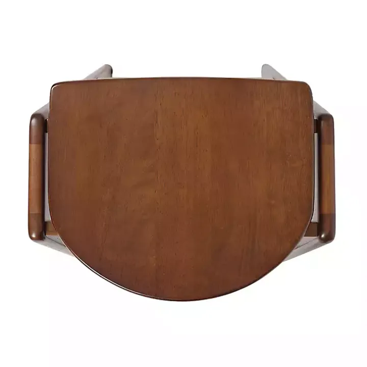 Walnut Wood Backless Bar Stool