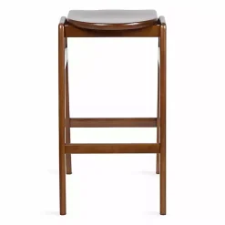 Walnut Wood Backless Bar Stool