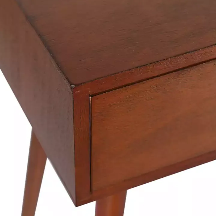 Walnut Wood 1-Drawer Arthur Accent Table