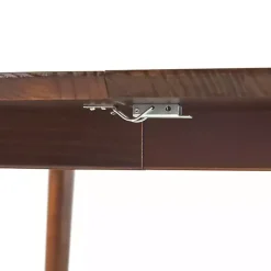 Walnut Wood Oval Dining Table with Leaf