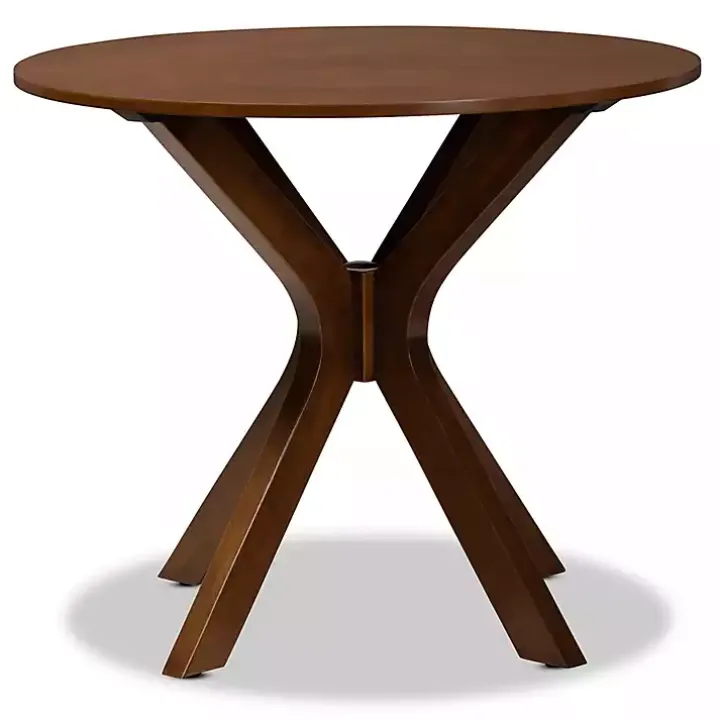 Walnut Wood Round Kenji Small Dining Table