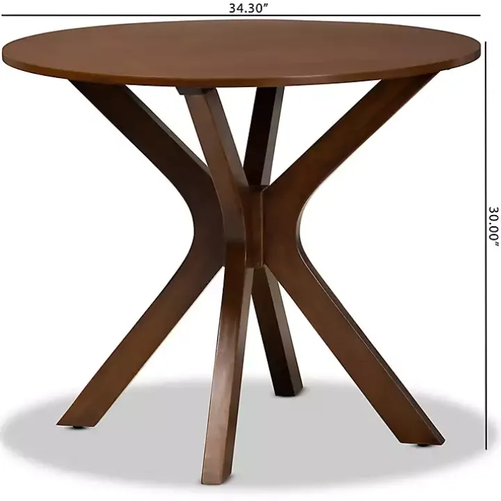 Walnut Wood Round Kenji Small Dining Table