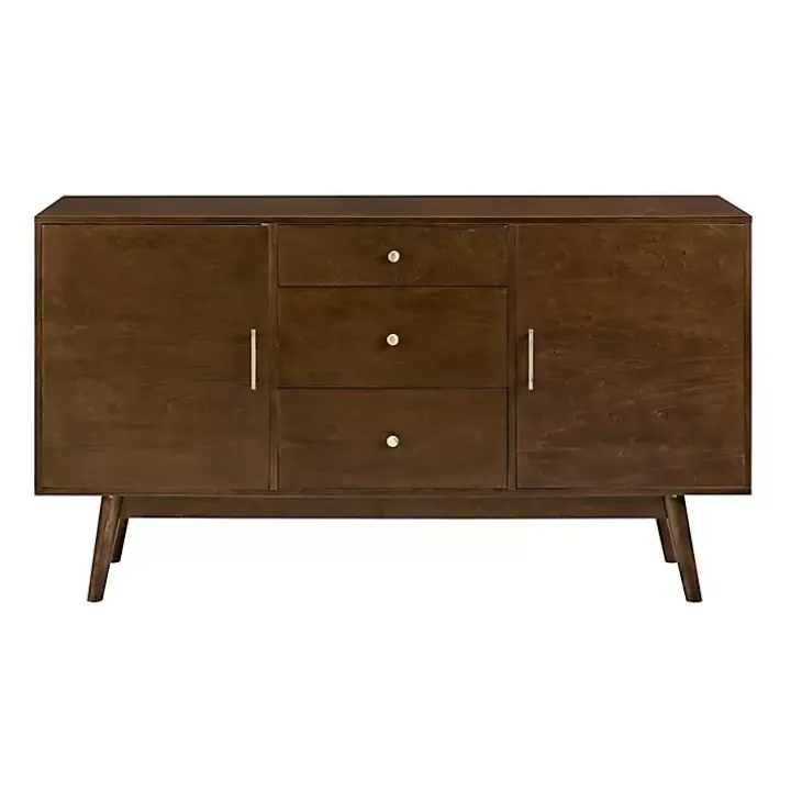 Warm Brown Mid-Century Modern Storage Console