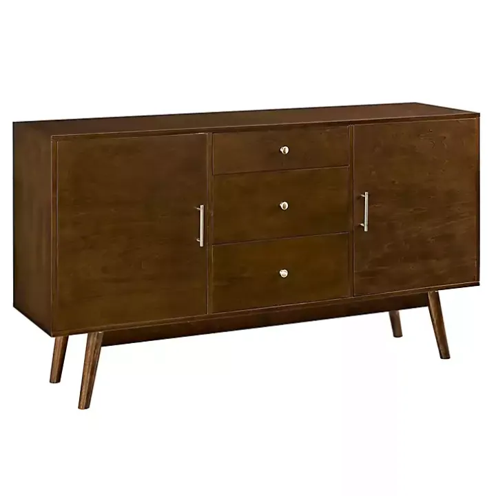 Warm Brown Mid-Century Modern Storage Console