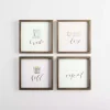Wash Dry Fold Wall Plaques, Set of 4