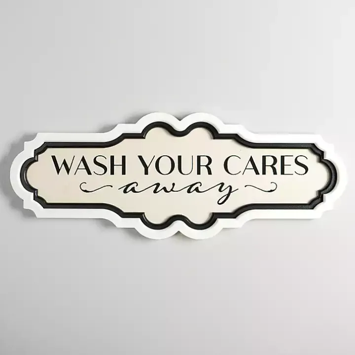 Wash Your Cares Away Wall Plaque
