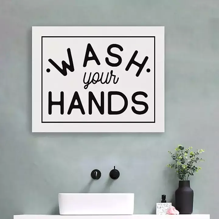 Wash Your Hands Giclee Canvas Art Print, 20x16 in.