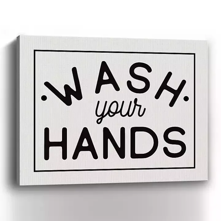 Wash Your Hands Giclee Canvas Art Print, 20x16 in.