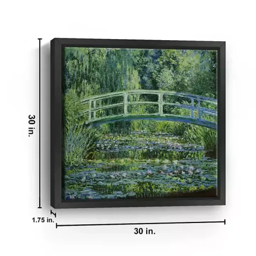 Water Lilies and Japanese Bridge Framed Art Print