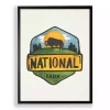 Watercolor National Park Framed Art Print