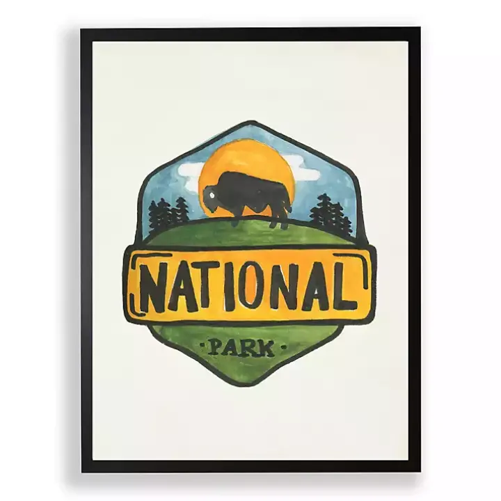 Watercolor National Park Framed Art Print