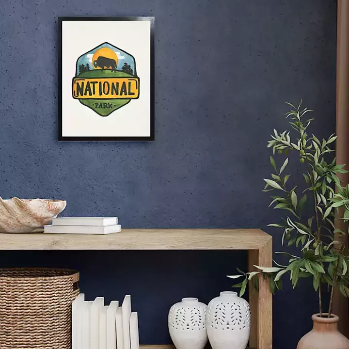 Watercolor National Park Framed Art Print