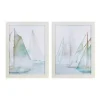 Watercolor Sailboats Framed Art Prints, Set of 2
