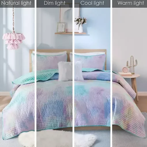 Watercolor Tie-Dye 4-pc. Full/Queen Quilt Set