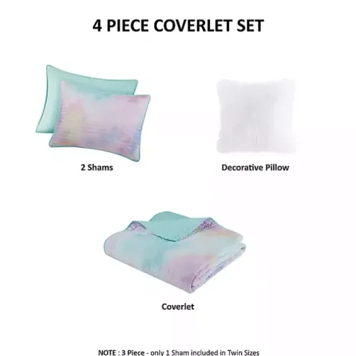 Watercolor Tie-Dye 4-pc. Full/Queen Quilt Set