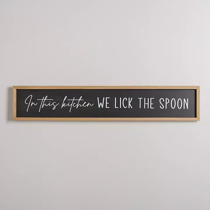 We Lick the Spoon Wall Plaque