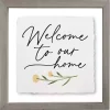 Welcome to Our Home Framed Wall Plaque