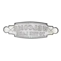 Welcome To The Lake Metal Wall Plaque