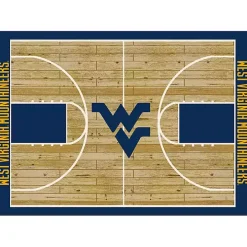 West Virginia University Courtside Area Rug, 4x6