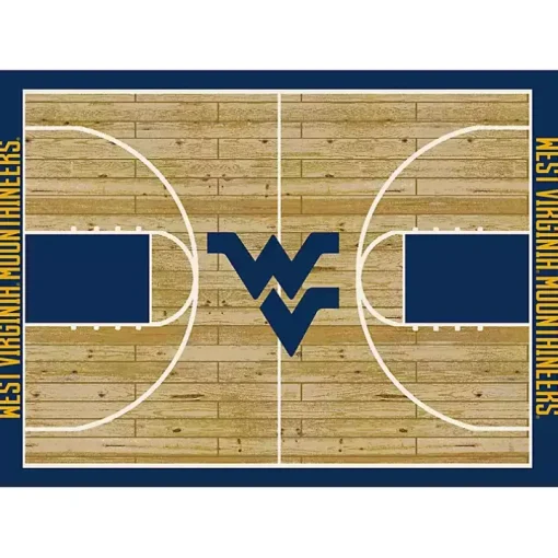 West Virginia University Courtside Area Rug, 4x6