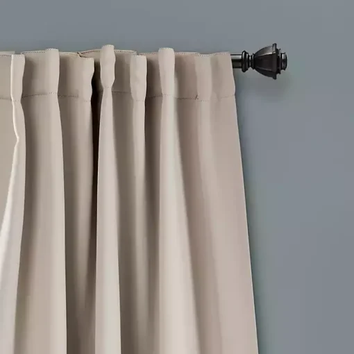 Wheat Back Tab Blackout Curtain Panel Set, 84 in.