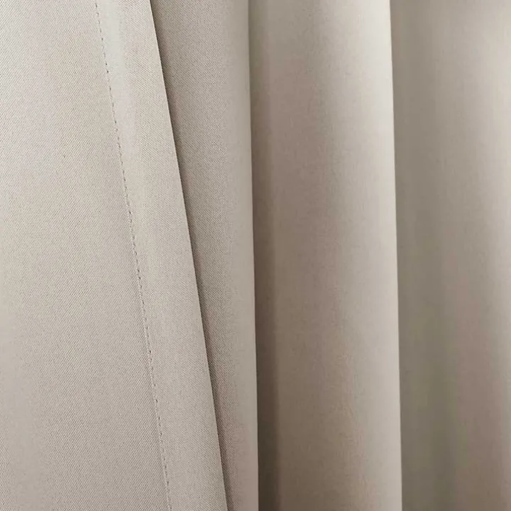 Wheat Back Tab Blackout Curtain Panel Set, 84 in.