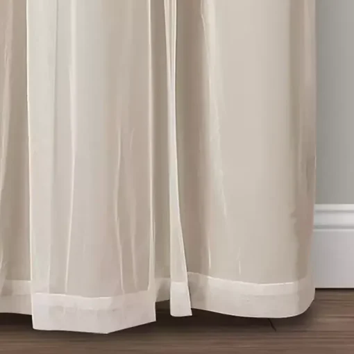 Wheat Curtain Panel Set with Overlay, 108 in.