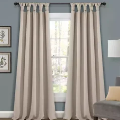 Wheat Knotted Curtain Panel Set, 84 in.