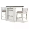 White & Gray Wood Kayla Counter Height 3-pc. Set
