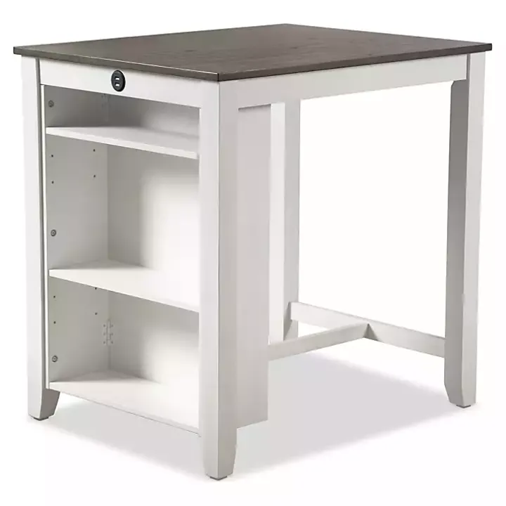 White & Gray Wood Kayla Counter Height 3-pc. Set