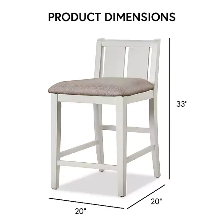 White & Gray Wood Kayla Counter Height 3-pc. Set