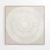 White Abstract Swirl Framed Canvas Art Print