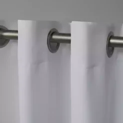 White Acme Blackout Curtain Panel Set, 84 in.