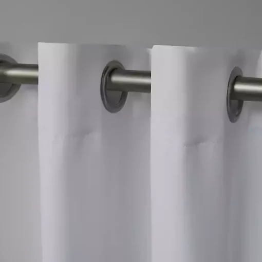 White Acme Blackout Curtain Panel Set, 84 in.