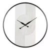 White and Black Carved Open Wall Clock
