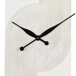 White and Black Carved Open Wall Clock