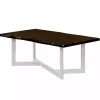 White and Dark Oak Wood Live Edge Coffee Table