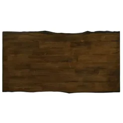 White and Dark Oak Wood Live Edge Coffee Table