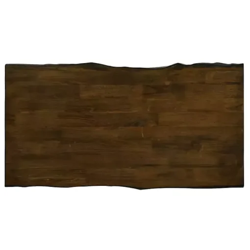 White and Dark Oak Wood Live Edge Coffee Table