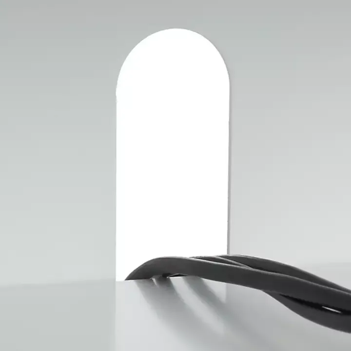 White and Gold Rattan Media Cabinet